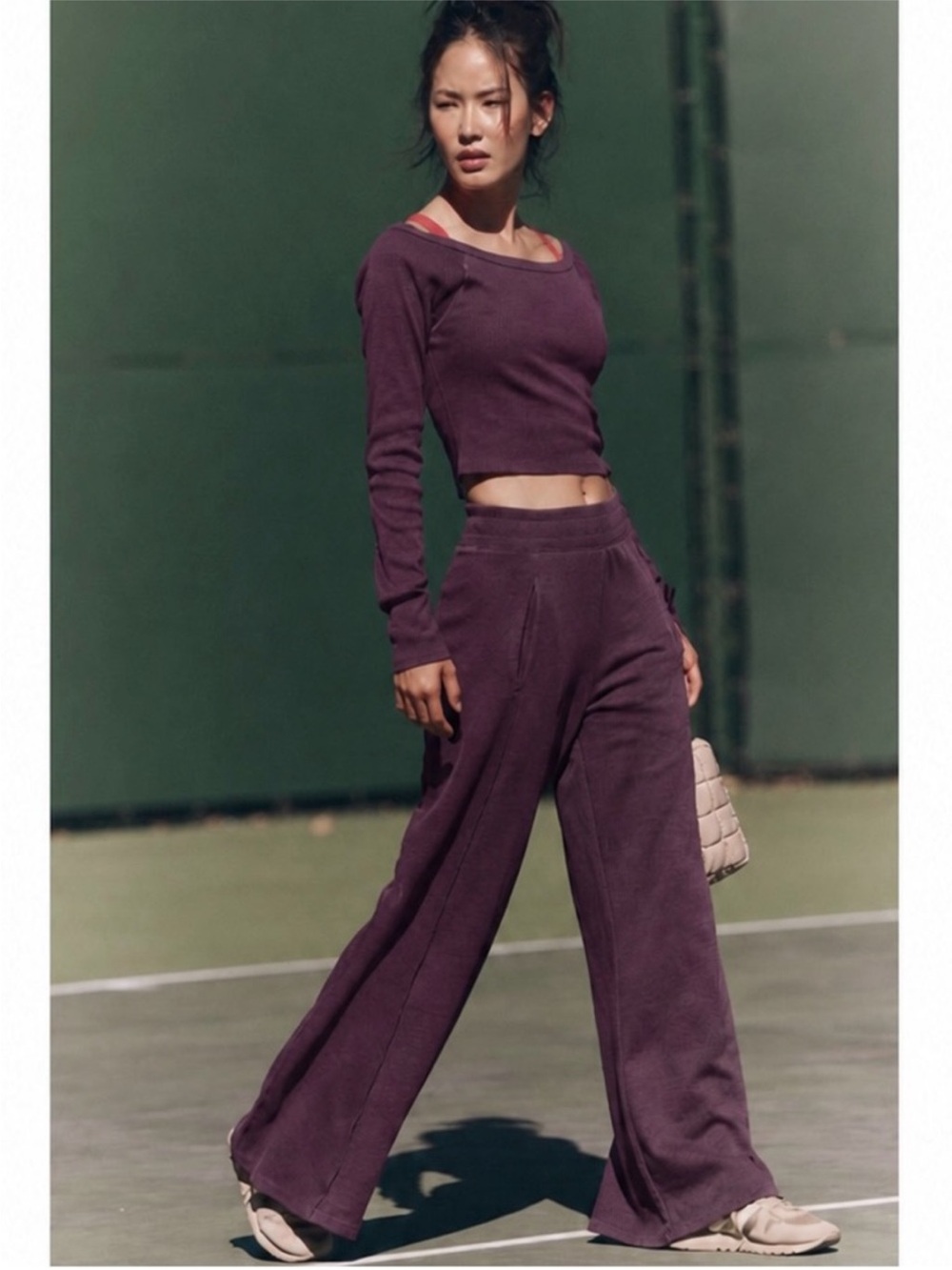 Free People Go To Long Sleeve Set Medium NWT READ Purple (perhaps lavendar)